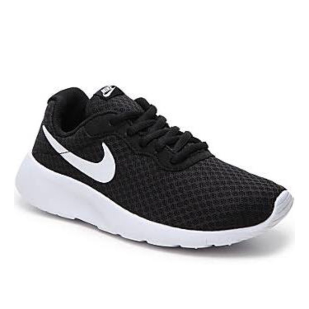Boys Nike Tanjun Black White Sneakers